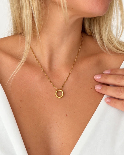 ALIX + chaîne · Doré à l'or 18K