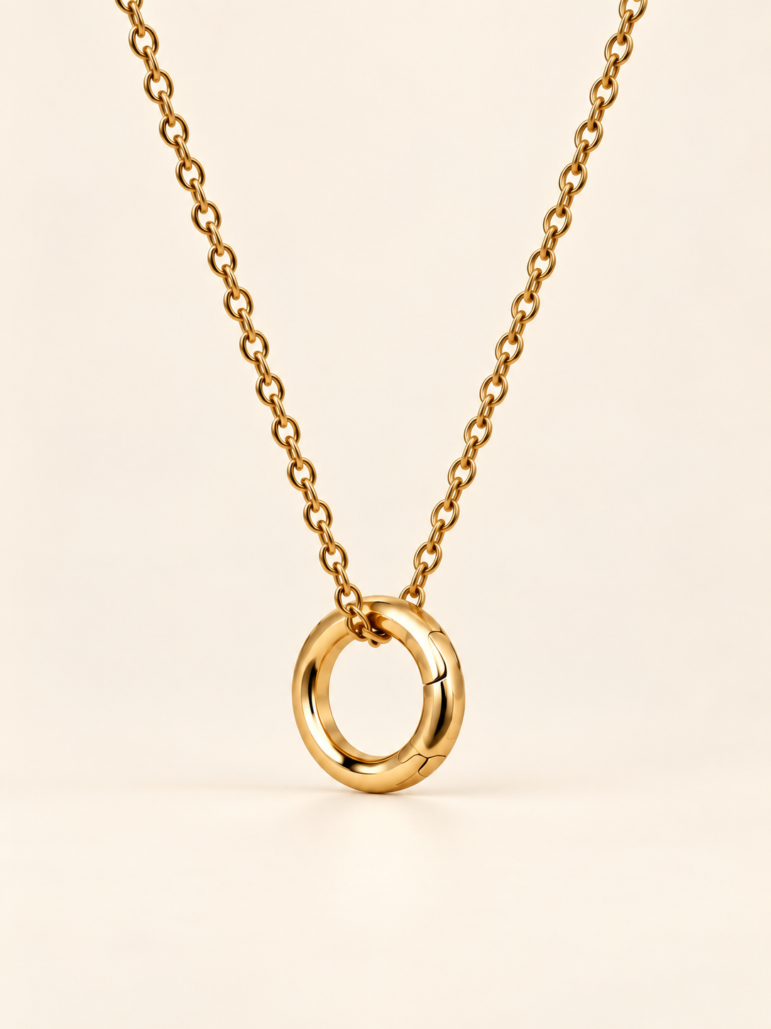 ALIX + chaîne · Doré à l'or 18K