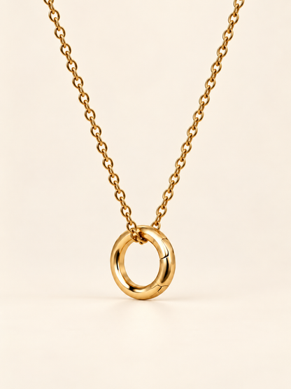 ALIX + chaîne · Doré à l'or 18K