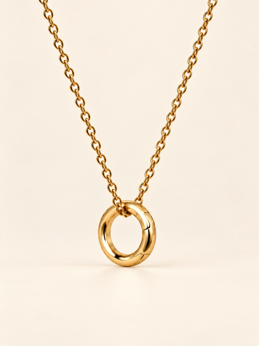 ALIX + chaîne · Doré à l'or 18K