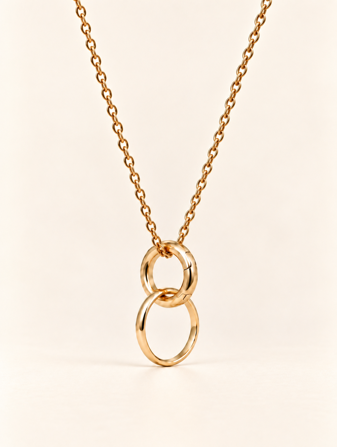 ALIX + chaîne · Doré à l'or 18K